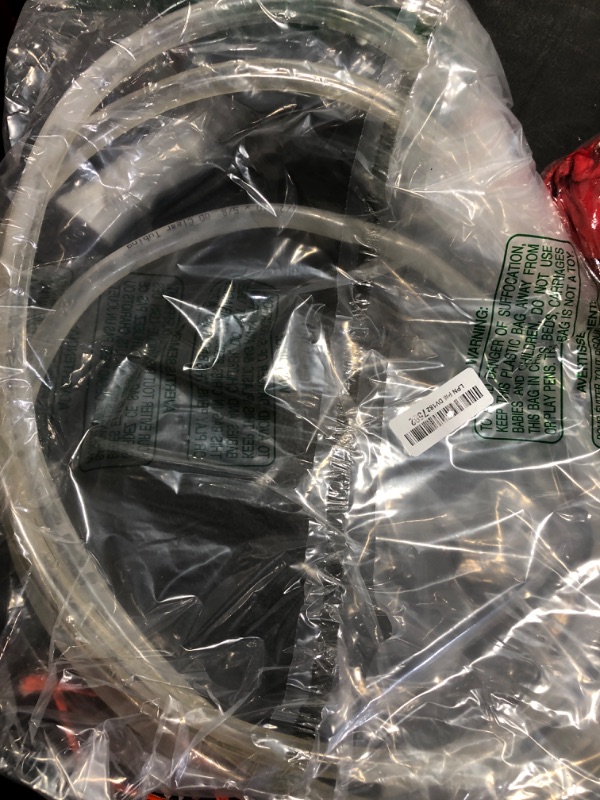 Photo 1 of Geowaky Clear Plastic Tubing - 1/2" ID 5/8" OD, 100 Ft, 60PSI, Flexible Vinyl, BPA Free, Reinforced, 2 Screw Clamps
