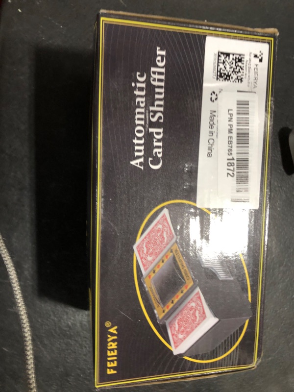 Photo 1 of FEIERYA Automatic Card Shuffler 2 Deck,Battery-Operated Electric UNO Poker Shuffler,Playing Card Shuffler for Home Card Game,Travel