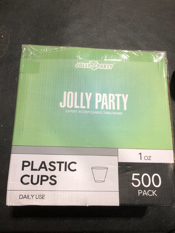 Photo 1 of 1 OZ 500 Pack Plastic Shot Glasses, Disposable Cups, 1 Ounce Tasting Cups Party Cups Perfect for Whiskey, Wine Tasting, Food Samples, and Parties