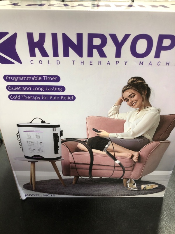 Photo 1 of Cold Therapy Machine with Programmable Timer, Portable Ice Machine for Knee After Surgery, Knee Replacement Recovery System, Cryotherapy Pain Relief w/Compression Pad for,Shoulder, Hip and Ankle