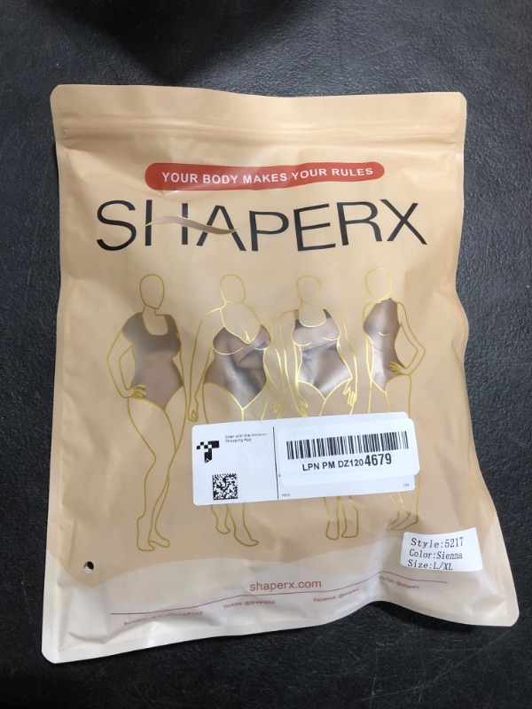 Photo 1 of SHAPERX Strapless Shortie Bodysuit for Women Tummy Control Shapewear Seamless Sculpt Body Shaper with Removable Straps,SZ5217-Sienna-L/XL