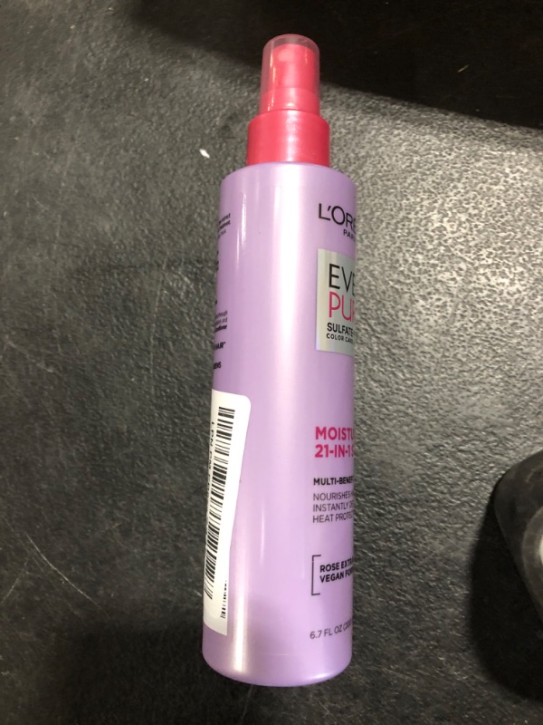 Photo 1 of L'Oreal Paris Sulfate Free Moisture 21-in-1 Leave-In Conditioner for Dry Hair, EverPure, 6.7 fl oz
