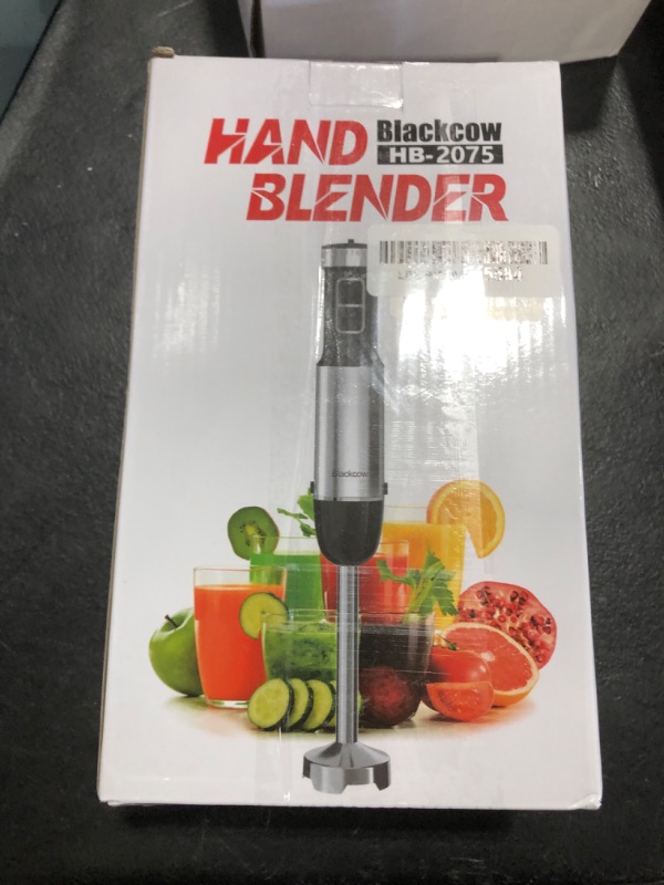 Photo 1 of Blackcow Immersion Blender Handheld, 800W Powerful Electric Hand Blender with Titanium Alloy Blades, 12 Speeds & Turbo, Electric Hand Mixer for Smoothies, Soups, Baby Food and Purees