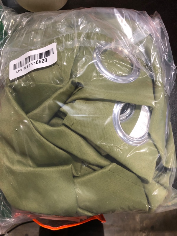 Photo 1 of NICETOWN Christmas Bedroom Curtain Panels Blackout Draperies, Holiday Christmas Decor Thermal Insulated Solid Grommet Blackout Curtains/Drapes (One Pair, 34 by 45-inch, Olive Green)