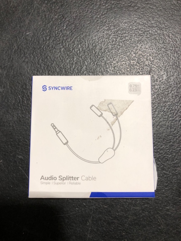 Photo 1 of Syncwire Headphone Splitter, Nylon-Braided Extension Cable Audio Stereo Y Splitter (Hi-Fi Sound), 3.5mm Male To 2 Ports 3.5mm Female Headset Splitter for Phone, PS4, Switch, Tablets & More