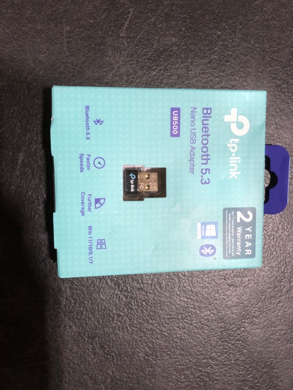 Photo 1 of TP-Link USB Bluetooth Adapter for PC, Bluetooth 5.0/5.3 Dongle Receiver, Plug and Play, Nano Design, EDR & BLE, Supports Windows 11/10/8.1/7 for Desktop, Laptop, PS5/PS4/Xbox Controller (UB500)