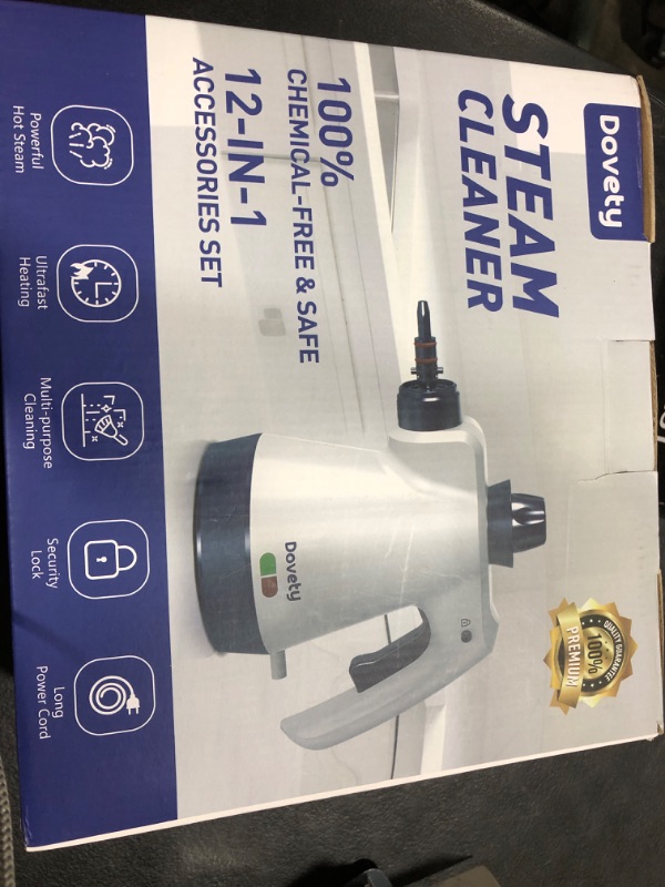 Photo 1 of Steam Cleaner, Pressurized Handheld Steam Cleaner for Home with 12pcs Accessories & Safety Lock, Multi-Surface & Powerful Home Use Steamer for Cleaning, Car, Bathroom, Shower, Window, Grime, Grease