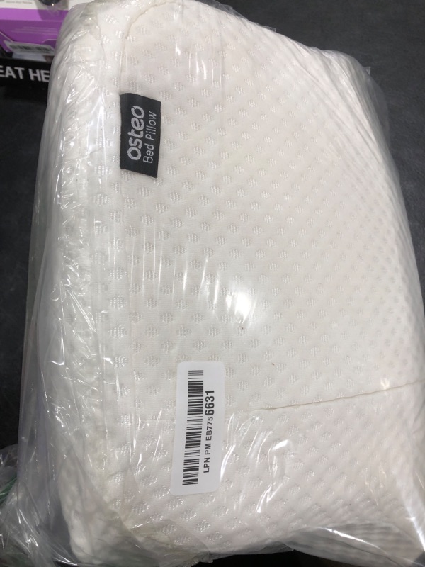 Photo 1 of Osteo Cervical Pillow for Neck Pain Relief, Hollow Design Odorless Memory Foam Pillows with Cooling Case, Adjustable Orthopedic Bed Pillow for Sleeping, Support for Side Back Sleepers