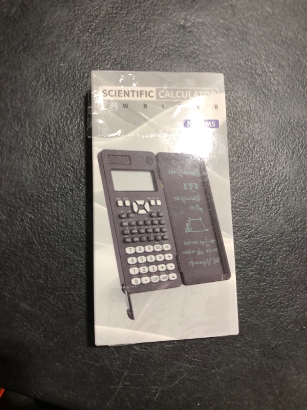 Photo 1 of Scientific Calculator for School with Notepad, ROATEE Middle and High School Supplies for Students, 82 MS Foldable 2-Line Display Science Calculator with Writing Tablet, Solar and Battery Powered