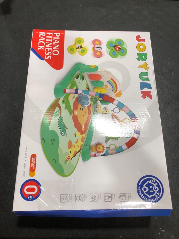 Photo 1 of Joryuek Baby Gyms Play Mats, Tummy Time Mat Toys, Infant Play Mat and Activity Gym, Baby Play Piano Gym Mat, Play Mats for Babies Newborns and Toddlers, Baby Activity Mat Toys 0-3-6-12 Months (Green)
