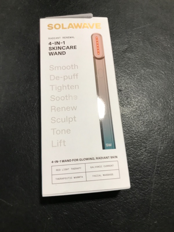 Photo 1 of Solawave 4-in-1 Skinware Wand - Upgraded Radiant Renewal with Facial Massager, Red Light, Galvanic Current, and Therapeutic Warmth Anti-Aging Beauty Device (Blue/Pink Ombre)