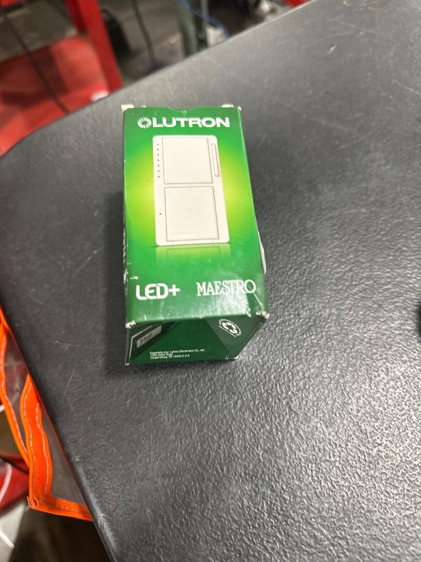 Photo 1 of Lutron Maestro LED+ Dual Dimmer and Switch | 75-Watt LED Bulbs/2.5A Fans, Single-Pole | MACL-L3S25-WH | White