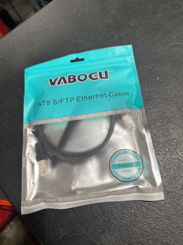 Photo 1 of Vabogu Cat 8 Ethernet Cable, 3ft Heavy Duty High Speed Internet Network Cable, 26AWG, 2000Mhz 40Gbps with Gold Plated RJ45 Connectors, Shielded for Indoor & Outdoor Use