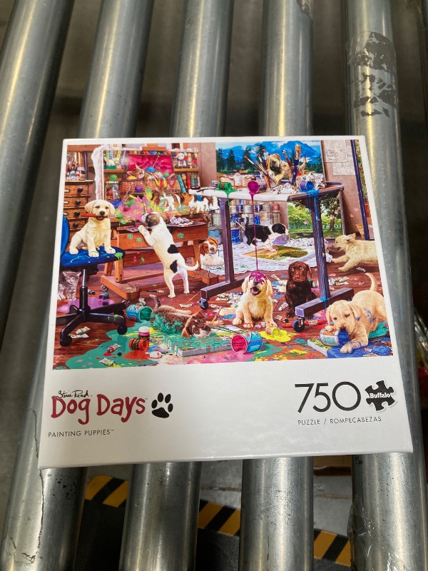 Photo 1 of Buffalo Games - Steve Read - Painting Puppies - 750 Piece Jigsaw Puzzle for Adults -Challenging Puzzle Perfect for Game Nights - Finished Size is 24.00 x 18.00