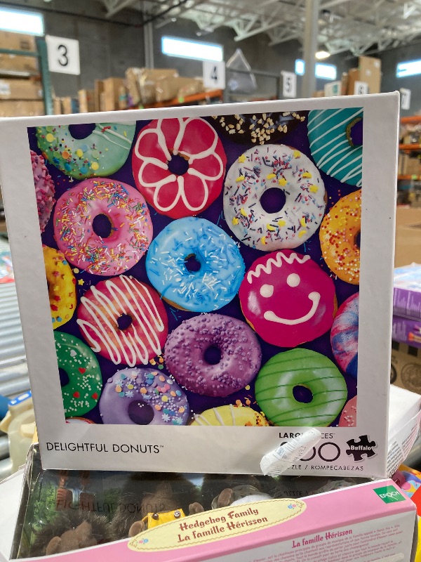 Photo 1 of Buffalo Games - Delightful Donuts - 300 Large Piece Jigsaw Puzzle Multicolor, 18"L X 18"W
