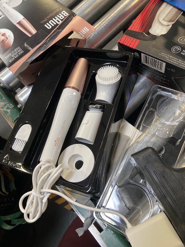 Photo 1 of Braun Face Epilator Facespa Pro 911, Facial Hair Removal for Women, Hair Removal Device, 3-in-1 Epilating, Cleansing Brush and Skin Toning with 3 extras