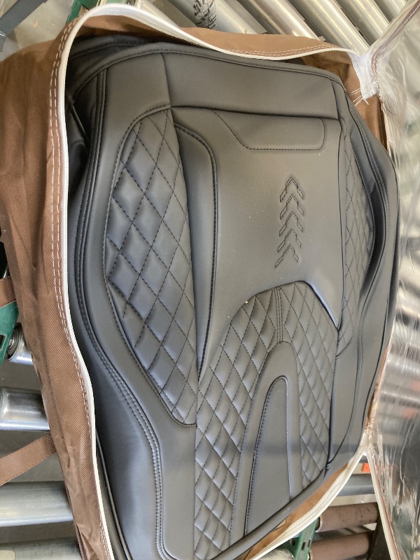Photo 1 of Gletizia Car Seat Covers Full Set ?Waterproof Faux Leather Universal Seat Cover for Cars ?Protectors Fit for Most SUV Truck Sedans Pick-up Jeep, Airbag Compatible (Black, Front Pair)