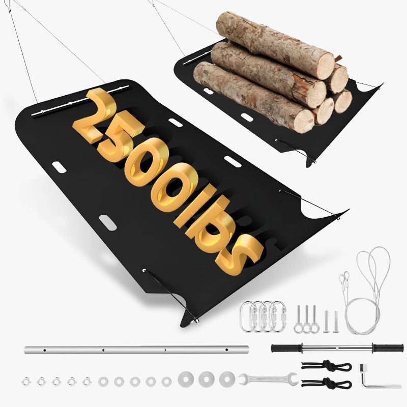 Photo 1 of 48" x 90" Heavy Duty Yard Sled, 1/8 Inch Thickened HDPE Yard Drag Mat with Pull Cable and Bar for Hauling Debris, Construction Materials, Logs and Hunting Trophy
