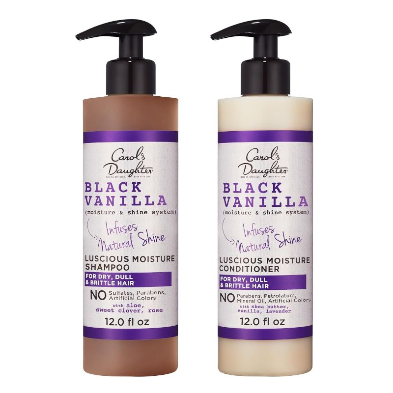 Photo 1 of  Carol's Daughter Black Vanilla Moisture & Shine Hydrating Shampoo & Conditioner, 12 Fl Oz