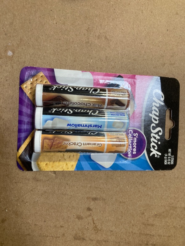 Photo 1 of ChapStick S'more Collection Variety Pack Lip Balm Tube, Lip Care, 0.15 Ounce (Pack of 3)