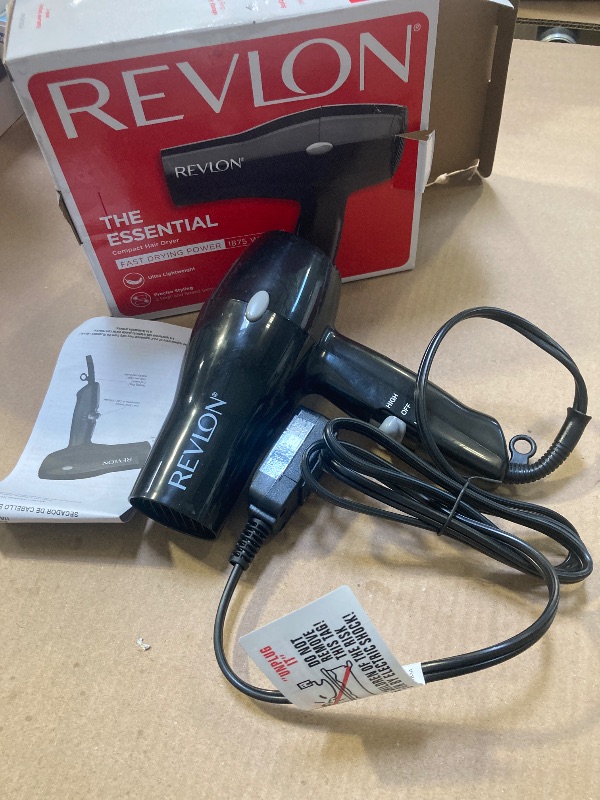 Photo 1 of Revlon Rvdr5034 Black Turbo Dryer 2 Heat 2 Speed 1875W - All
