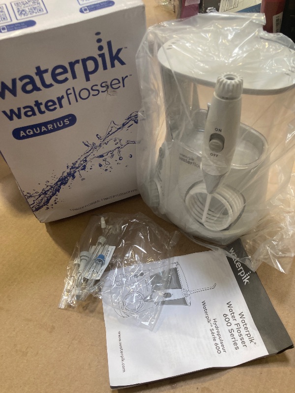 Photo 1 of Waterpik Aquarius Water Flosser Professional For Teeth, Gums, Braces, Dental Care, Electric Power With 10 Settings, 7 Tips For Multiple Users And Needs, ADA Accepted, White WP-660,  