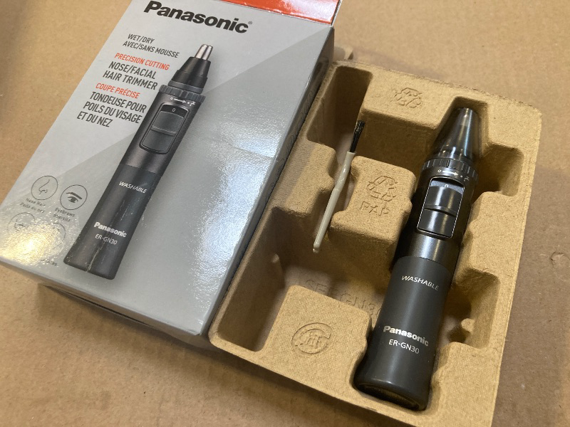 Photo 1 of Panasonic Nose/Facial Hair Wet/Dry Trimmer (ERGN30H) - Black/Charcoal
