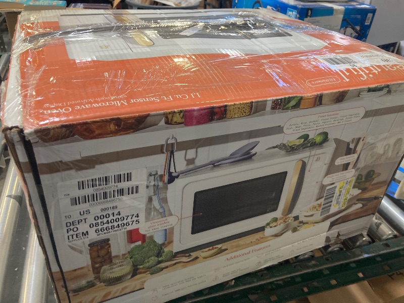 Photo 1 of Beautiful 1.1 Cu ft 1000 Watt, Sensor Microwave Oven, White Icing by Drew Barrymore