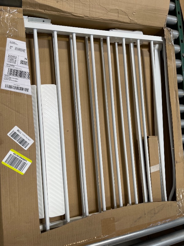 Photo 1 of Extra Wide Baby Gate 62.2-66.9 Pressure Mounted,Child Dog Pet Safety Gates with Walk Through Door for Doorways Stairs No Drilling in Door,White