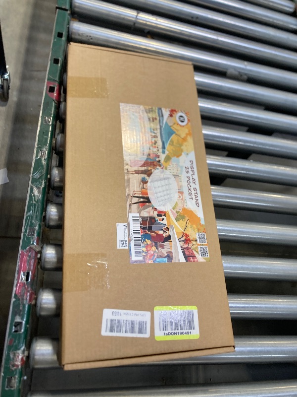 Photo 1 of HOTCAN Acrylic Sticker Display Stand with Curved Pockets for Big 4'' Stickers- Brochure Holder with Customizable Space - On the Go Display Stands for Vendor Events - Ideal for Small Business Vendors (Large)