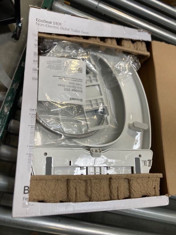 Photo 1 of Brondell Bidet Toilet Seat Non-Electric Swash Ecoseat, Fits Elongated Toilets, White - Dual Nozzle System, Ambient Water Temperature - Bidet with Easy Installation