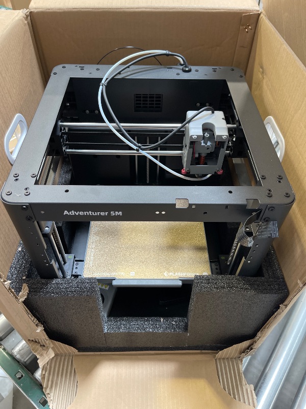 Photo 1 of FLASHFORGE Adventurer 5M Pro 3D Printer with 1 Click Auto Printing System, 600mm/s High-Speed, Quick Detachable 280°C Nozzle, Core XY All-Metal Structure, Multi-Functional 220x220x220mm 3D Printer