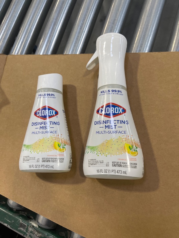 Photo 1 of Clorox Disinfecting Mist, Lemon and Orange Blossom, 1 Spray and 1 Refill, 16 oz Each