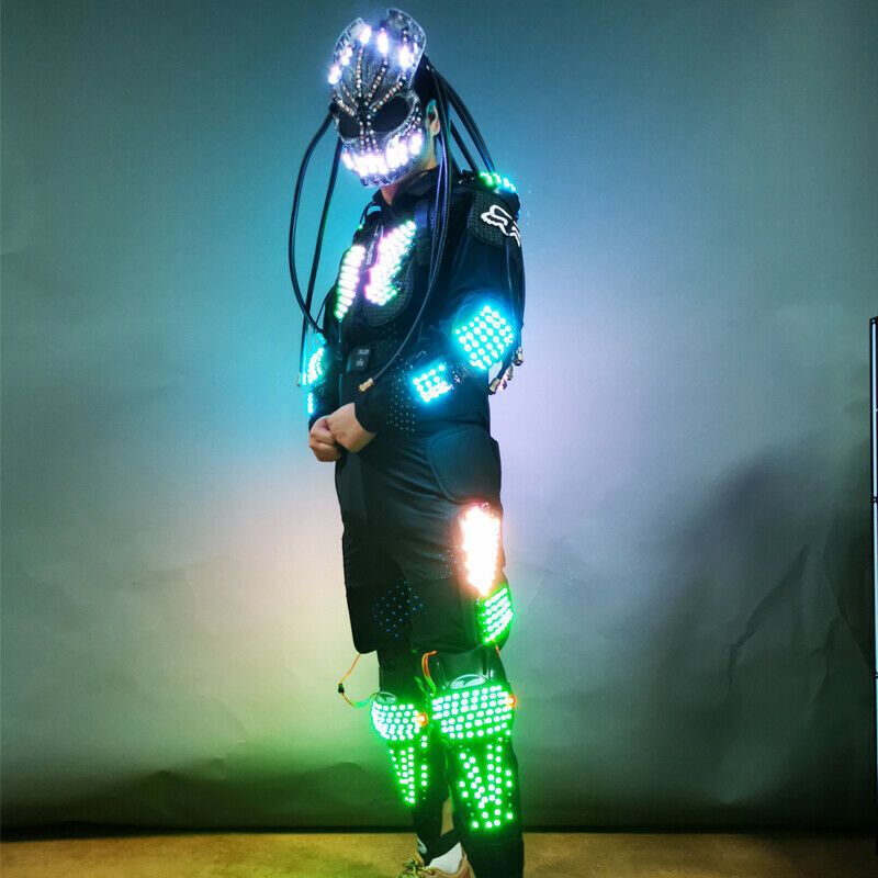 Photo 1 of Halloween Cool Predator Led Robot Costume Robots Suit Dj Party Show Glow Suits
