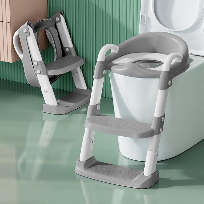 Photo 1 of Portable Toilet,11-inch Toilet Seat, Foldable Portable Toilet with Lid, Camping Toilet with A Load Capacity of 450 Lbs, Car Toilet, Outdoor Hiking, Beach, Boating Travel Toilet, and Emergency Use
