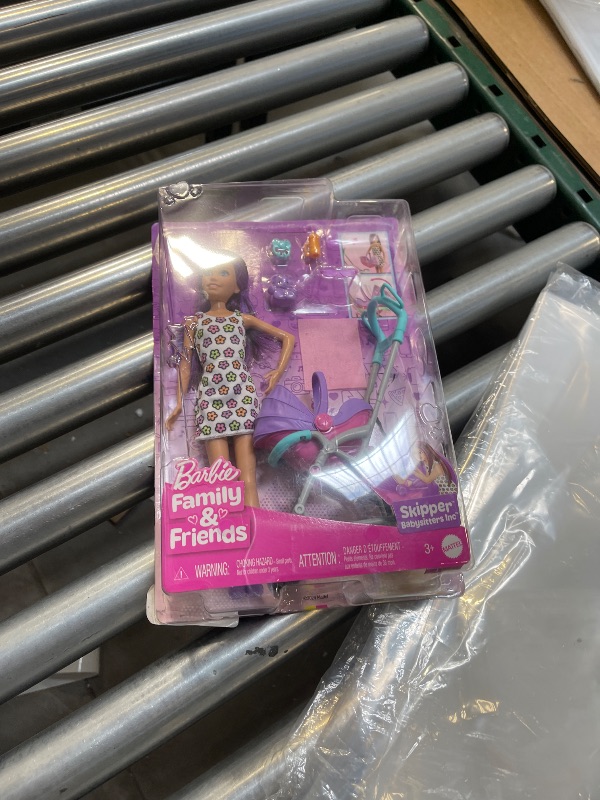 Photo 1 of Barbie Skipper Babysitters Inc Playset with Doll, Stroller, Baby Doll & 5 Accessories, Remove Stroller Seat for Carrier