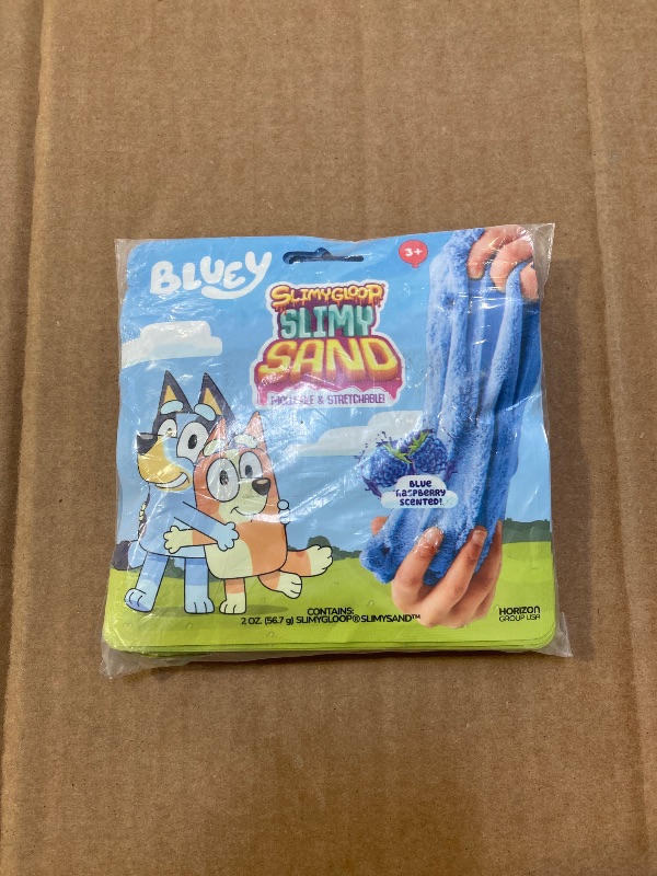 Photo 1 of Bluey SlimySand Party Pack - 6-Pack Blue Raspberry Scented Reusable Play Sand, Sensory Bags, Favors, Toys, Toddler Activities, Birthday Supplies