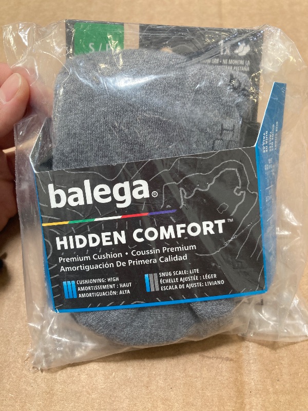 Photo 1 of Balega Hidden Comfort Performance No Show Athletic Running Socks for Men and Women (1 Pair), Charcoal, Small