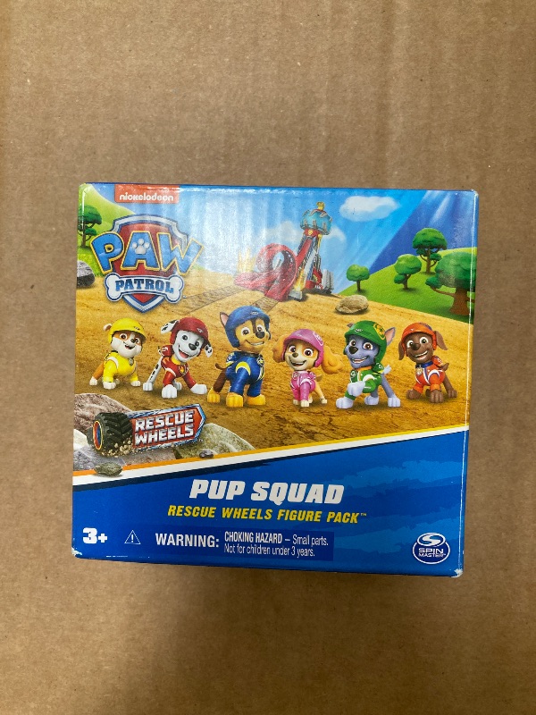 Photo 1 of Paw Patrol: Rescue Wheels, 6-Piece Pup Squad Action Figure Gift Set, Kids Toys for Boys & Girls Ages 3 and Up