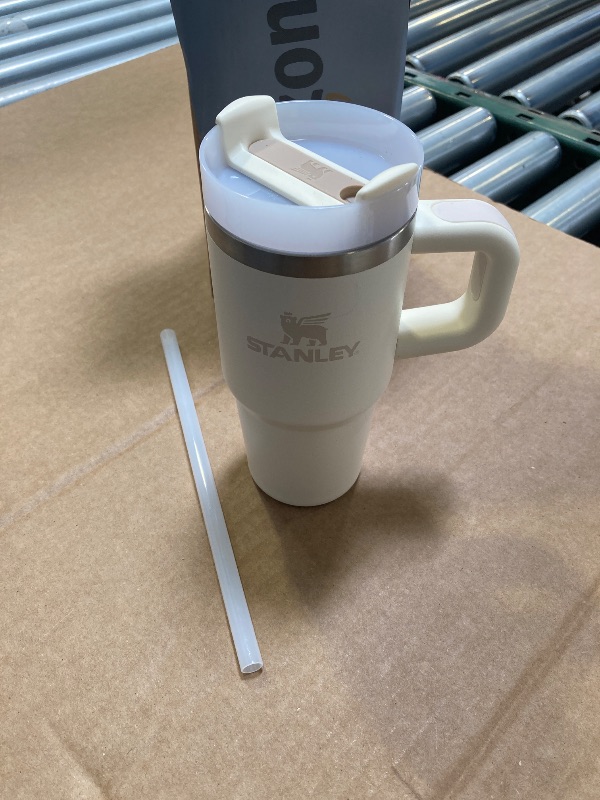 Photo 1 of Stanley Quencher H2.0 Tumbler with Handle and Straw 14 oz | Flowstate 3-Position Lid | Cup Holder Compatible for Travel | Insulated Stainless Steel Cup | BPA-Free | Cream 2.0