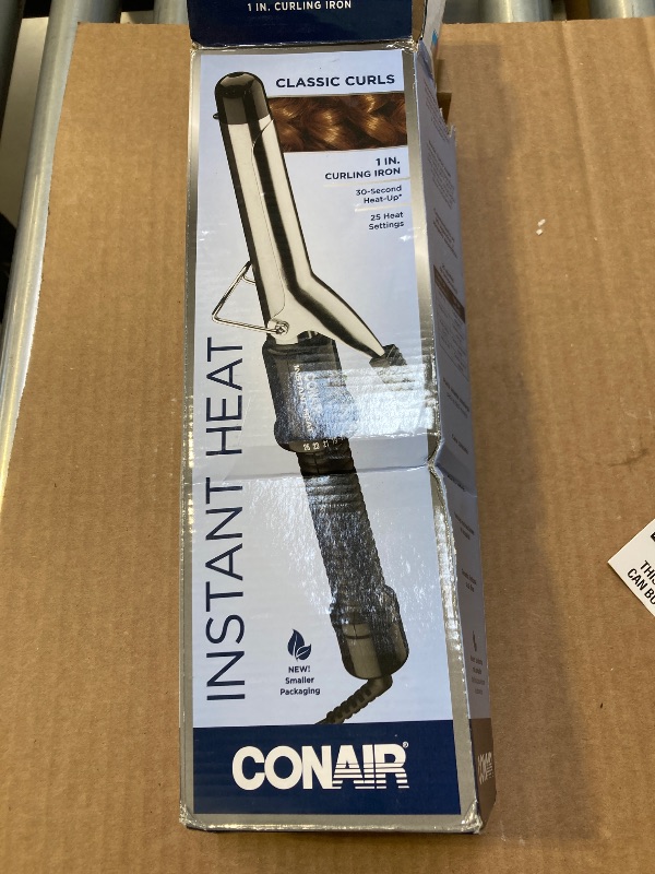 Photo 1 of Conair Instant Heat 1-Inch Curling Iron, 1-inch barrel produces classic curls – for use on short, medium, and long hair