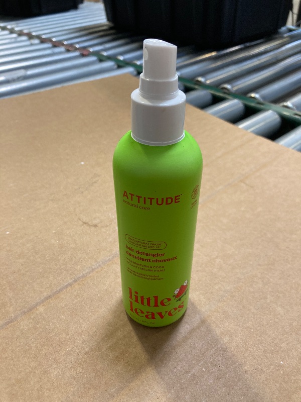 Photo 1 of ATTITUDE Rinse-free Hair Detangler Spray for Kids, EWG Verified Leave In Product, Plant- and Mineral-Based Ingredients, Vegan, Watermelon & Coco, 8 Fl Oz