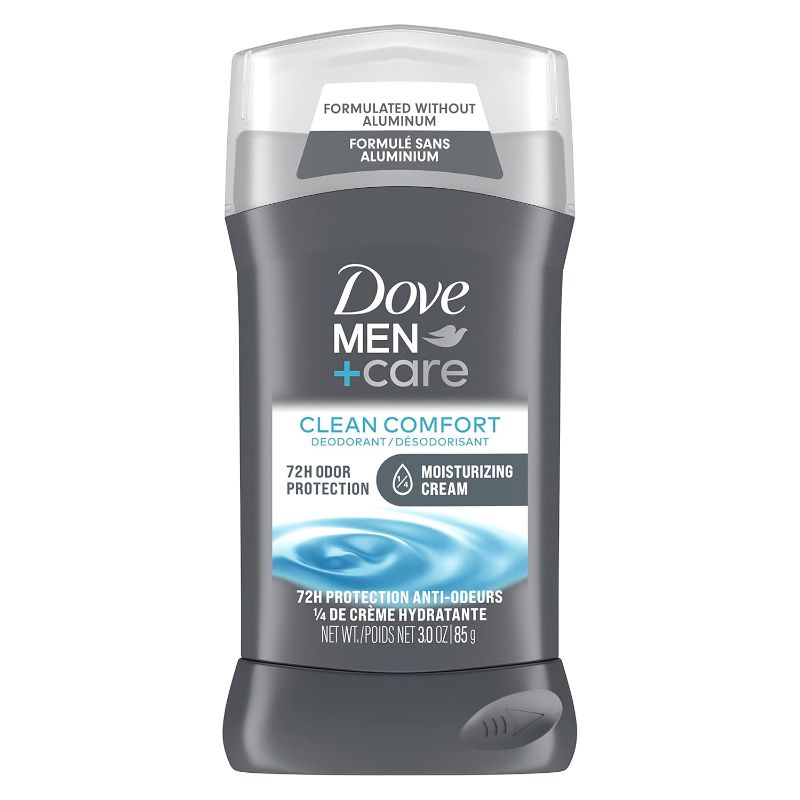 Photo 1 of Dove Men+Care Deodorant Stick for Men Clean Comfort Pack of 1 Aluminum Free 72-Hour Odor Protection Mens Deodorant with 1/4 Moisturizing Cream 3 oz