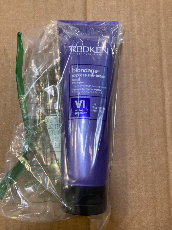 Photo 1 of Redken Blondage Express Anti-Brass Mask For Blonde & Highlighted Hair - Ultra-Pigmented Purple Mask For Blonde Hair