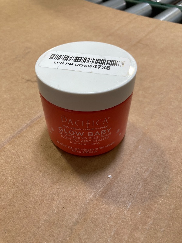 Photo 1 of Pacifica Glow Baby Brightening Peel Pads 10% AHA + BHA Exfoliating Face Pads for Glowing Skin Resurfacing Glycolic Acid & Salicylic Acid Pad to Smooth Texture & Minimize Pores Fragrance Free 60 Count