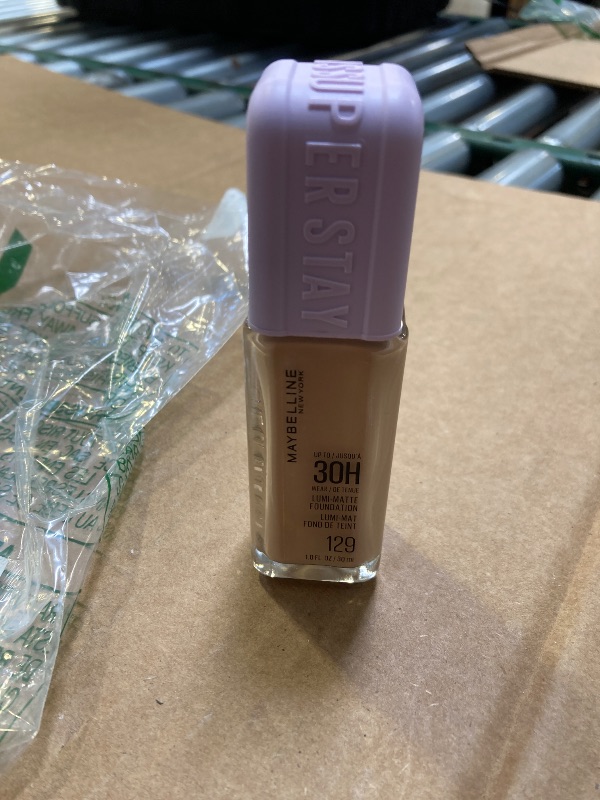 Photo 1 of Maybelline Super Stay Lumi-Matte Foundation, Lightweight and Buildable Full Coverage Foundation Makeup For Up To 30HR Wear, 129, 1 Count