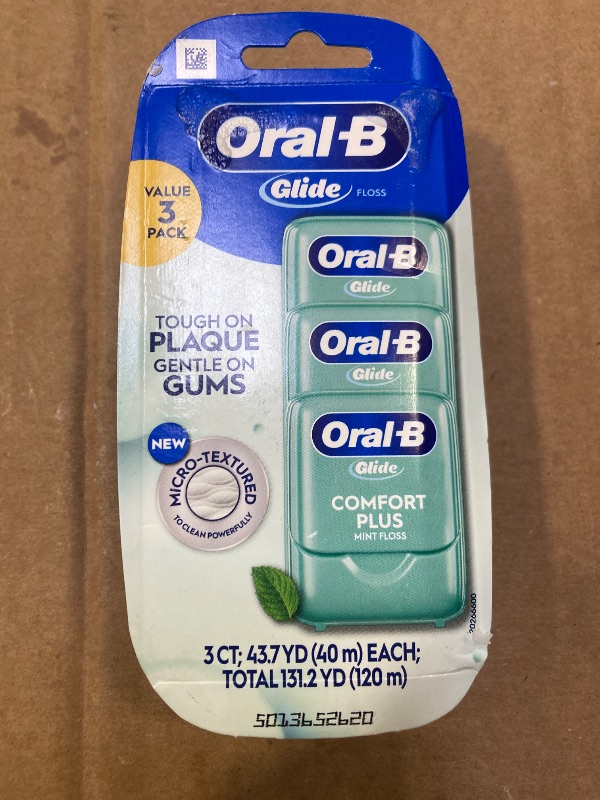 Photo 1 of Oral-B Comfort Plus Glide Dental Floss Pack, Mint, 3 Count