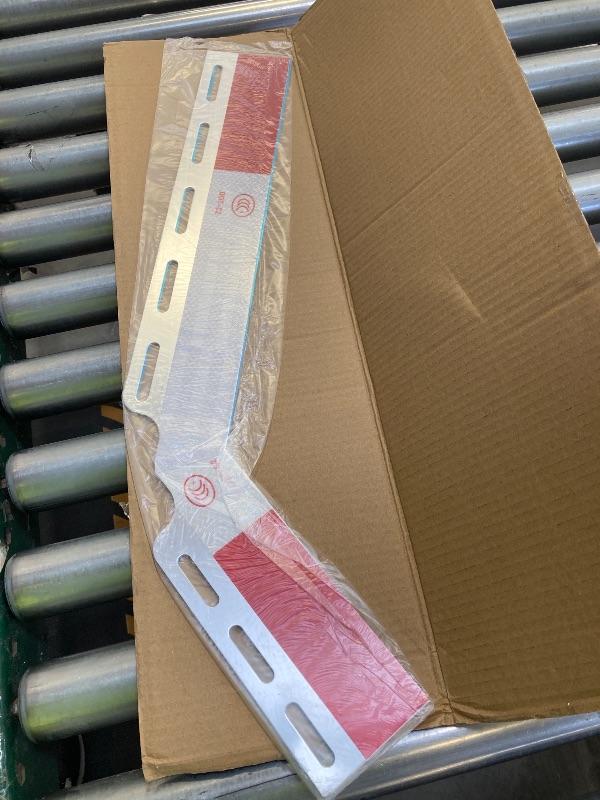 Photo 1 of 2PCS Mud Flap Angled Aluminum Reflector Strips Hanger Conspicuity Reflector Plate for Semi Trucks Trailer
