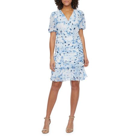 Photo 1 of Be by CHETTA B Short Sleeve Sheath Dress, 16, White
