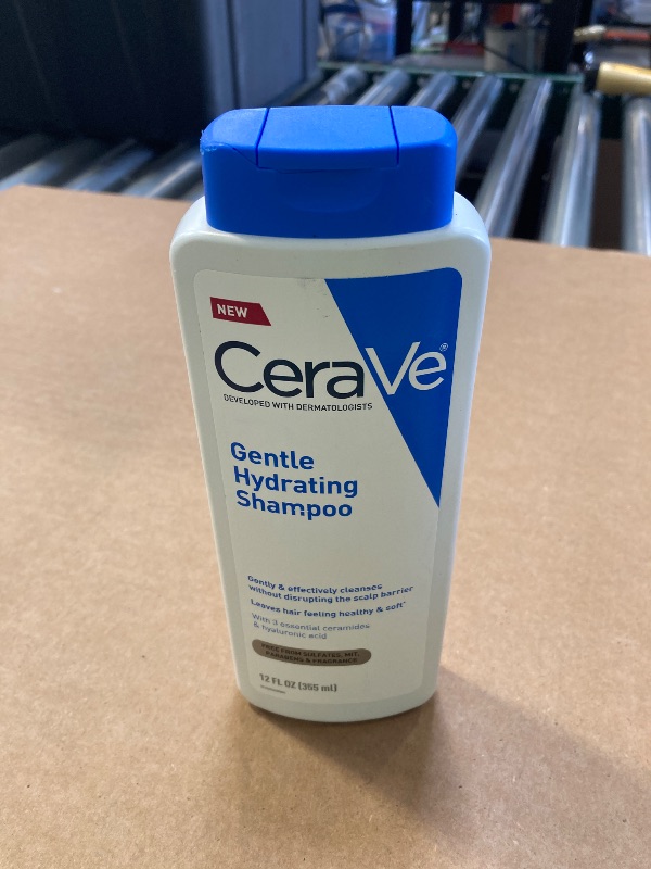 Photo 1 of CeraVe Gentle Hydrating Shampoo, With Ceramides, Niacinamide & Hyaluronic Acid For Soft, Healthy Looking Hair & Scalp, Sulfate Free & Color Safe Shampoo, For All Hair Types, 12 Oz